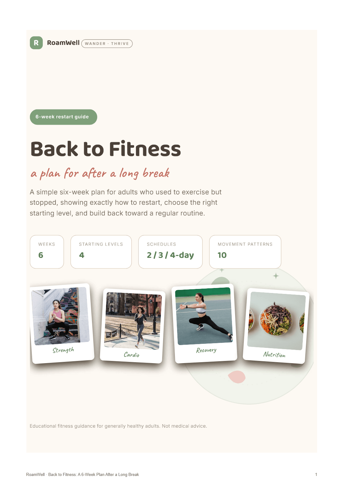 Cover of Back to Fitness: A 6-Week Plan After a Long Break
