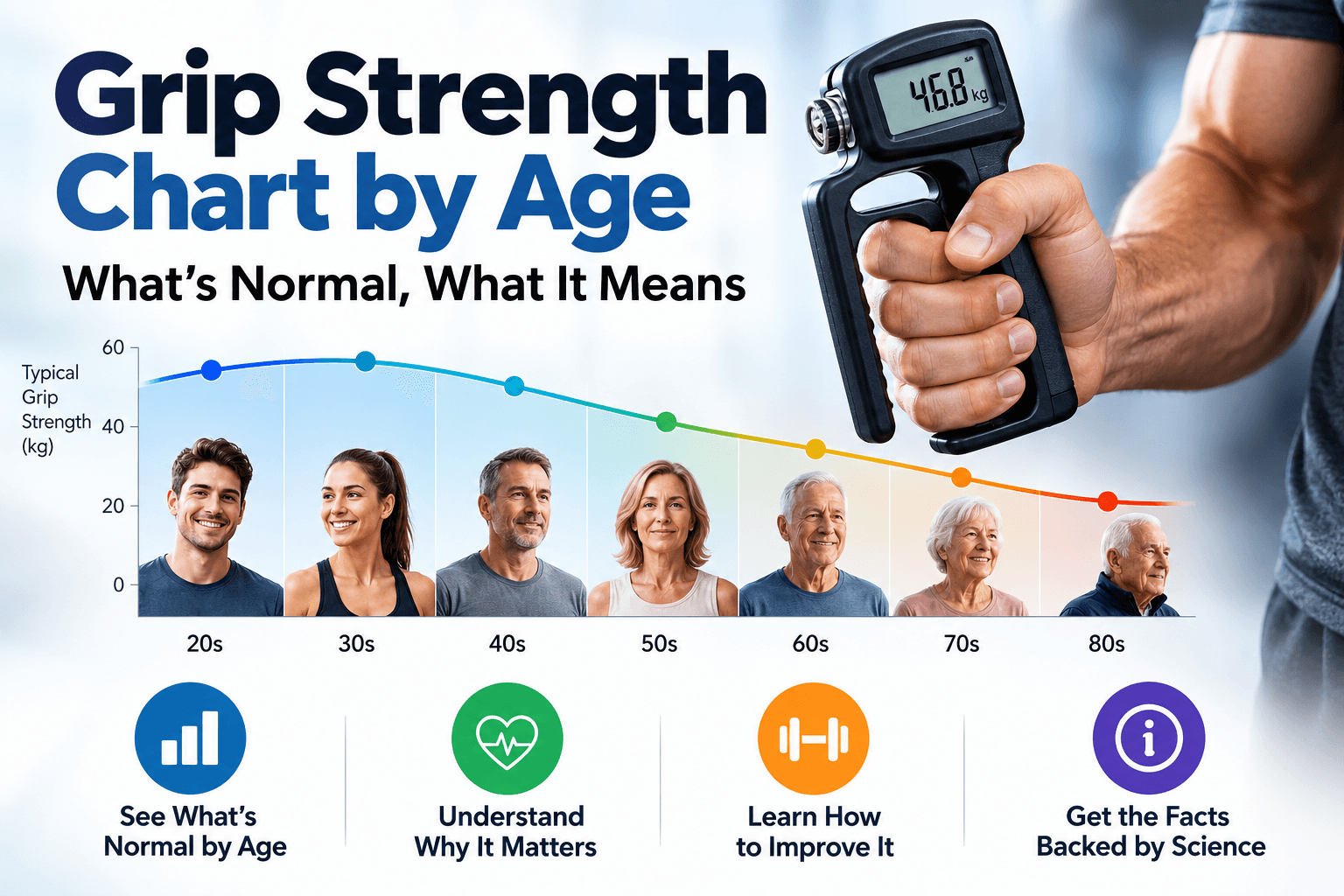 Grip Strength Chart by Age: What's Normal, What It Means