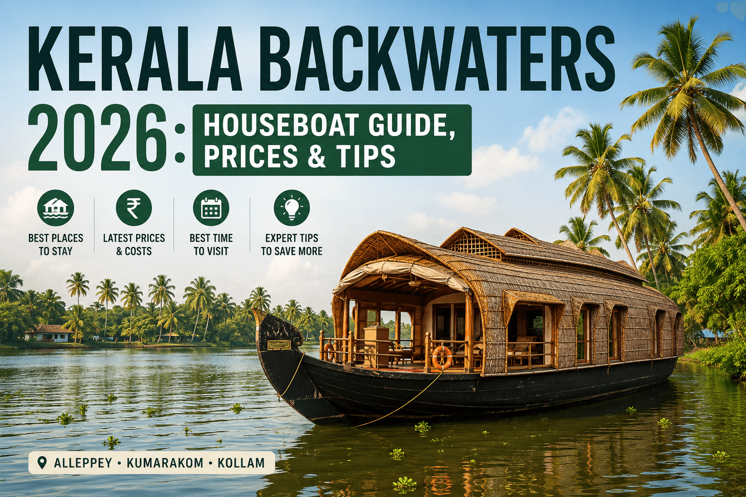 Kerala Backwaters 2026: Houseboat Guide, Prices & Tips